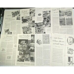 Ephemera Lot Better Homes & Gardens January 1936 Pages, Pictures, Prints, VNTG